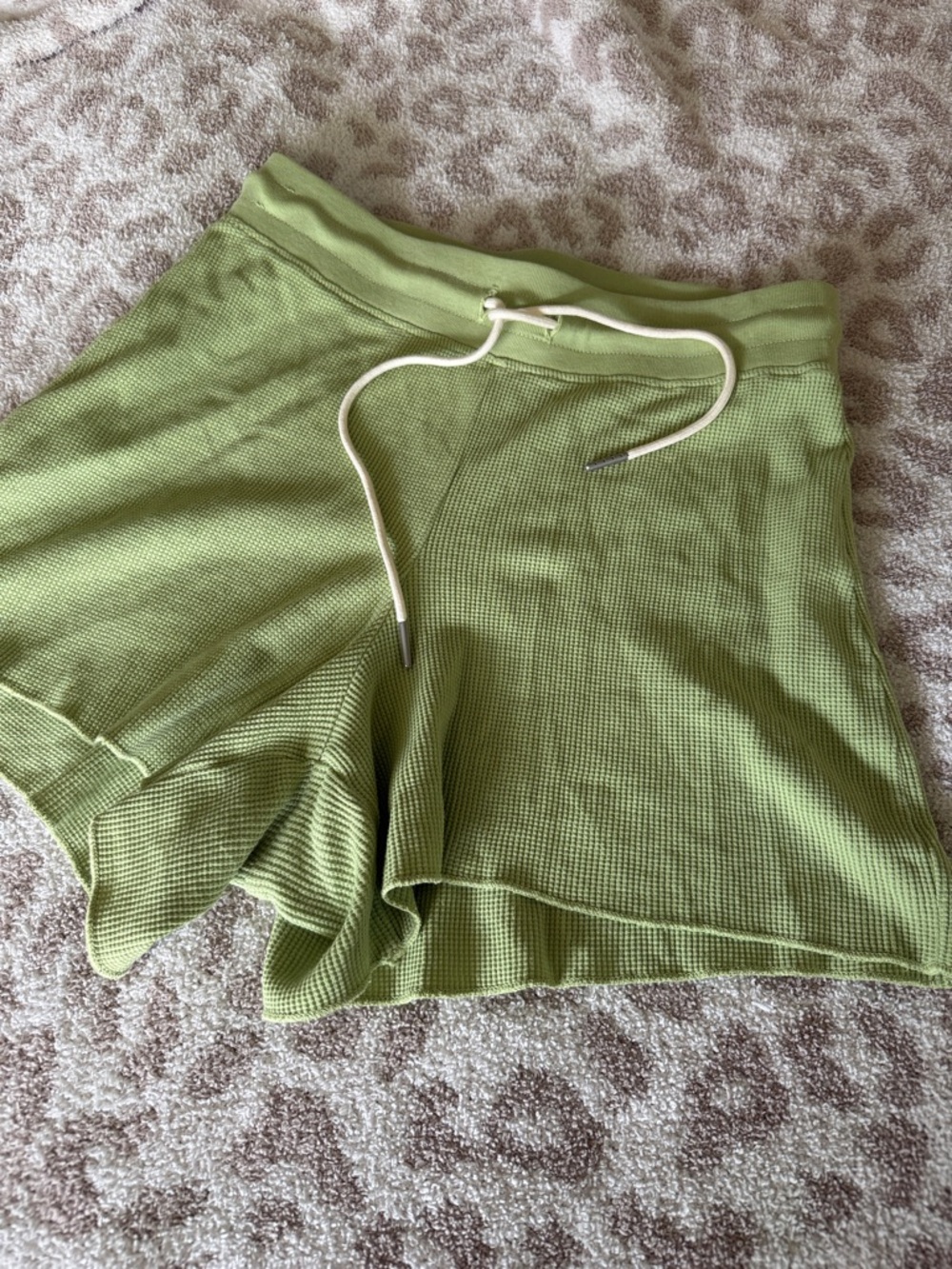 Mate the Label Green Waffle Knit Shorts